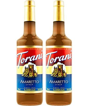 Torani Amaretto Flavour Syrup 750ml bottle 2 Pack Light golden brown Almond 750 ml (Pack of 2)