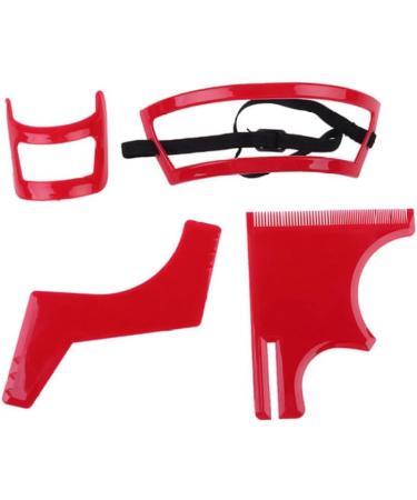 Beard Shaping Tool Kit Neckline Shaving Template Guide Set for Men Hair Styling Red beard trimmer template guide - Buy Online on SooperMarket.com