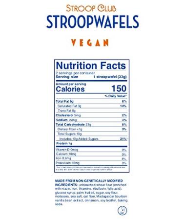 Stroop Club Authentic Vegan Stroopwafel with Dutch Caramel Center Filling - Breakfast Waffle - Coffee Snacks - 8 Sweet Stroop Waffles per Bag - Pack of 3 (24 Wafels Total) 9.3 Ounce (Pack of 3) - Buy Online on SooperMarket.com