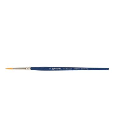 Escoda Chronos Series 1351 Artist Watercolor & Acrylic Paint Brush, Synthetic Toray Fiber & Red Sable Blend, Pointed Round, Size 4 Size 4 Pointed Round