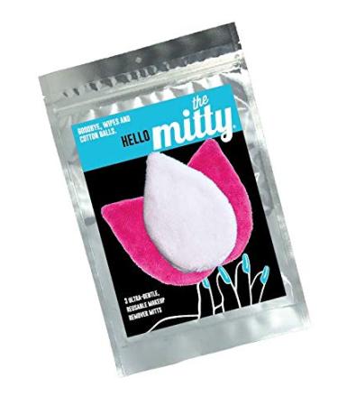 The Mitty Mini 3-Piece Gift Set of Reusable Cleansing Cloths in White and Pink Ultra Gentle and Great for Sensitive Skin
