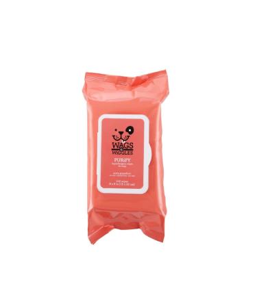 Wags & Wiggles Purify Hypoallergenic Wipes for Dogs - Gently Clean & Condition Your Dog's Coat Without A Bath - Scents Your Dog Will Love - Dog Wipes, Pet Wipes, Wags and Wiggles Dog Face Wipes 100 Count Hypoallergenic Wipes - Zesty Grapefruit