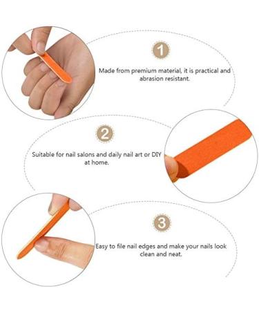 yilin 100 Pieces of Nail File Disposable Wooden Practical Nail Polisher Pedicure Nail Salon File - Buy Online on SooperMarket.com