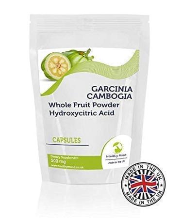 Garcinia Cambogia Whole Fruit Powder 500mg 250 Capsules - LetterBox Friendly UK Fast Delivery -Hydroxycitric Acid HCA Malabar Tamarind