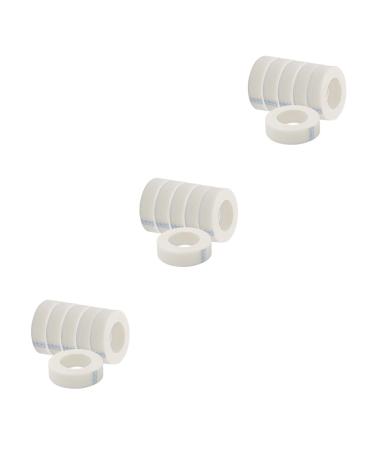 Housoutil 18 Rolls Eyelash Tape Holder Lash Tools for Eyelash Extensions Eyelash Extension Supplies Colored Duct Tape Eyelash Separating Tape Clear Stand Strip White Auxiliary Punch Hole
