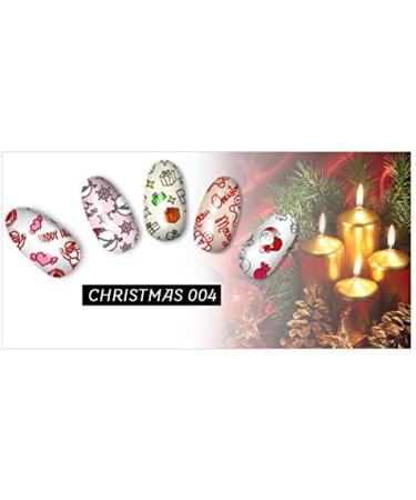 Christmas Theme Nail Art Stamping Plate - Gift Pattern Gingerbread Man Design - Manicure Print Tool CH004 - Buy Online on SooperMarket.com