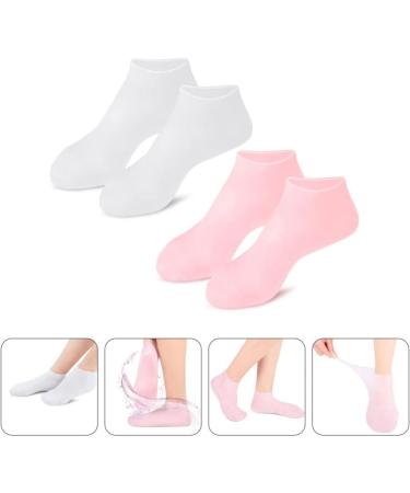 minkissy 2 Pairs Exfoliating Moisturizing Socks Moisturizing Foot Masks Cuticles Socks Features Socks for Women Lotion Socks Moisturizing Socks for Foot Care Spa Sebs Girl Foot Socks - Buy Online on SooperMarket.com