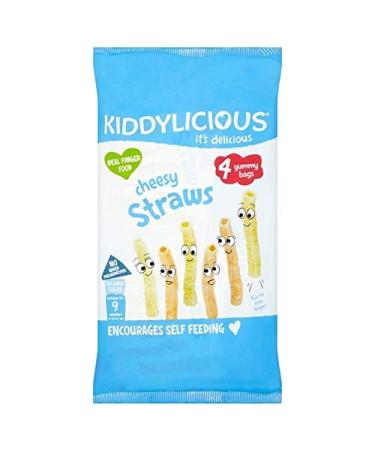 4x Kiddylicious Cheesy Straw Multi 4 x 12g