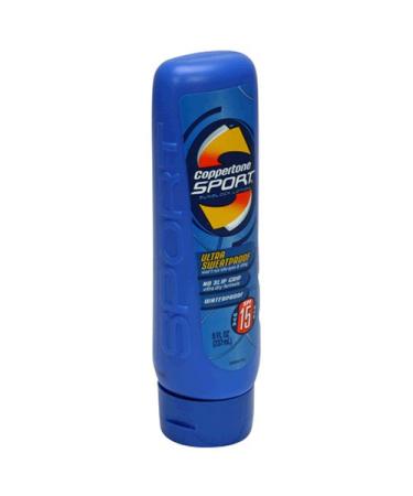 Coppertone Sport Sunblock Lotion Ultra Sweatproof SPF 15 8-Ounce Bottles (Pack of 2)