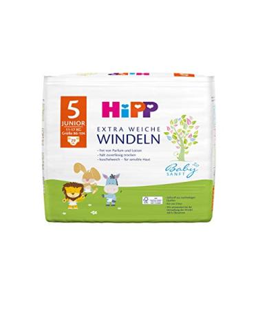 Hipp Babysanft diapers Junior 5 Carry (11-17kg size 86-104) 6x29 pcs. 29 pieces (pack of 6)