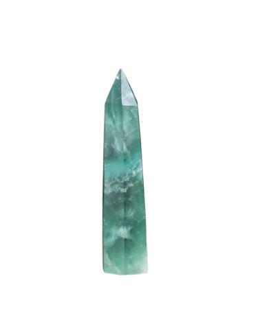 Meditation Gift 1PCS Natural Blue Stone Column Crystal Column Energy six Prism Spirit Meditation Green (Color : 8-9cm)