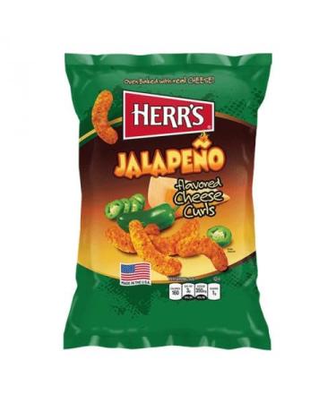 Herr's Jalapeno Cheesy Curls 1oz (29g) Oven baked with real cheese x 3 Packets