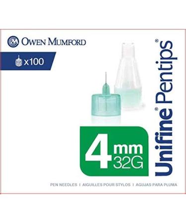 Unifine Pentips latex free pen needle 4mm 32G Electropolished and treated with advanced silicone Universal Fit - Buy Online on SooperMarket.com