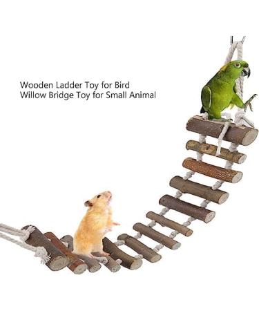 Zerodis Wooden Ladder for Birds | Parrot Climbing Bridge & Pet Toys | Durable Hammock & Toy for Birds - Buy Online on SooperMarket.com