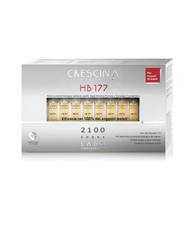 Crescina Transdermic Follicular Islands HB 177 Hair Booster Treatment for Hair Regrowth 2100 Woman 40 Vials
