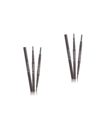 Angoily 2pcs 2 1 Eyebrow Brush Eyebrow Filler Eyebrow Pencil Brush Makeup Tools Double Head To Rotate