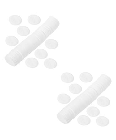 FRCOLOR 200 Pcs Thick Overlock Cotton Disposable Makeup Sponge Cleaning Makeup Pads Makeup Supply Facial Accessories Cotton Squares White Cosmetic Makeup Remover Travel Non-Woven Fabric