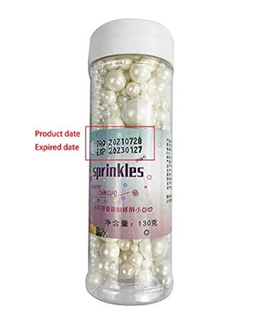 Edible Pearl Sugar Sprinkles White Candy 120g/ 4.2oz Baking Edible Cake Decorations Cupcake Toppers Cookie Decorating Ice Cream Toppings Celebrations Shaker Jar Wedding Shower Party Chirstmas Supplies A white - Buy Online on SooperMarket.com