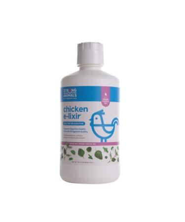 Strong Animals Chicken E-lixir  Natural Approach for Keeping Backyard Chickens Healthy Contains Organic Oregano Essential Oils (32 Ounces) Oregano & Prebiotics