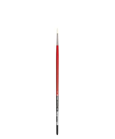 da Vinci Hog Bristle Series 5723 Maestro 2 Artist Paint Brush  Round with Red Handle  Size 3 (5723-03) Size 3 Round