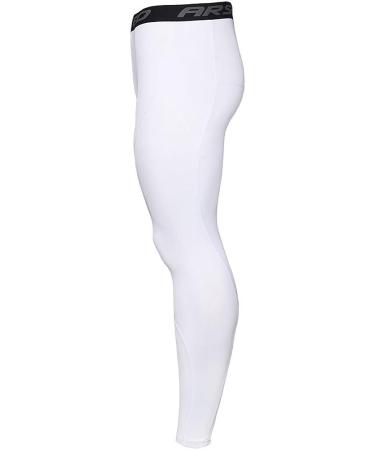 ARSUXEO Men's Compression Tights Running Pants Baselayer Legging - White, Size Medium - Buy Online on SooperMarket.com