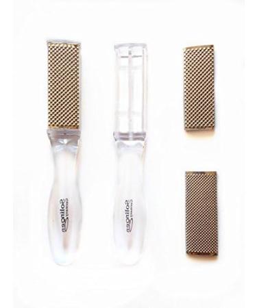 CareforYou Pedicure Foot File Callus Rasp Scrubber Hard Dead Rough Skin Callus Remover Reducer 2 Sides Clear Handle - Buy Online on SooperMarket.com