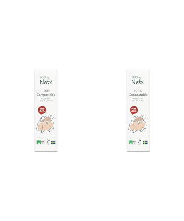 Eco by Naty Ecological Diaper Bags 1 Bag (1 x 50 pieces) 100% Compostable (Pack of 2) 1 50 pieces (Pack of 2)