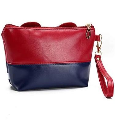 Boyigog Mouse Ears Style Cosmetic Bag - Women's Makeup Mini Wallet for Handbag | Red & Black Cartoon Pouch for Makeup Keys Headphones & Lipstick - Buy Online on SooperMarket.com