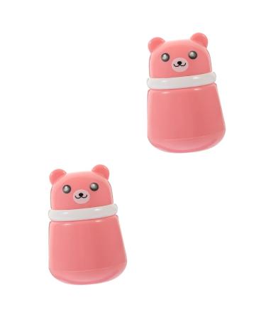 Healvian 2pcs Powder Puff Box Baby Powder Travel Baby Powder Pink Containers Body Powder Puff and Container Powder Puff for Body Fluffy Body Powder Puff Travel Accessories Powder Box Simple 10X7CMx2pcs Pinkx2pcs