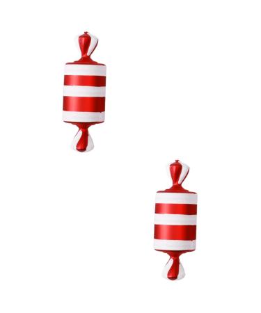 Alipis 2 pcs decorate pvc decorations Cosmetics Xmas Party Ornament Gift christmas tree Holiday Ornament outdoor decor Accessories christmas decorations household Christmas set Ornament Redx2pcs 15X6X6CMx2pcs