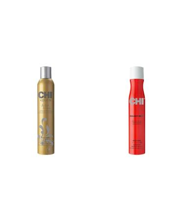 CHI Keratin Flex Finish Hair Spray 10 oz & Helmet Head Extra Firm Hairspray 10 oz
