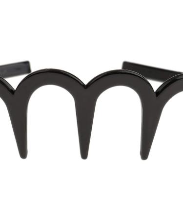 Unisex Wavy Headband Black Spring Wavy Metal Hair Band with Long Teeth Hairhoop Sports Headband Headwear Accessories Black 1pc Wavy Metal Hair Band - Buy Online on SooperMarket.com