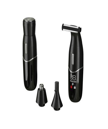 GeRRiT Electric Shaver 4-in-1 Multifunction Men's Shaver Women's Eyebrow Trimmer Nose Hair Trimmer Epilator (Black)