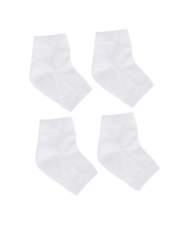 minkissy 2 Pairs Heel Socks Feet Cracked Socks Feet Repair Socks Rough Calluses Socks Gel Foot Socks Heel Protector Socks Heel Anti-Crack Socks Sleeve Anti Cracked Feet White Men and Women