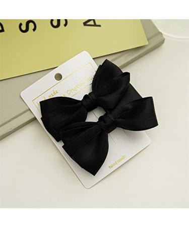 Black Bowknot Hair Clips for Girls - Set of 2 Cute Hair Accessories for Kids - Buy Online on SooperMarket.com