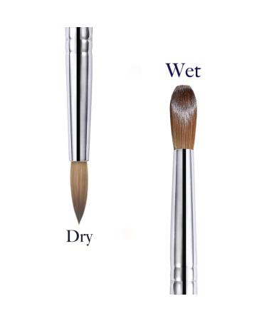 HEVAENS Round Kolinsky Acrylic Nail Brush - Size 12 Blue | Professional Nail Art Brush for Acrylic Powder Liquid Manicure & Pedicure - Buy Online on SooperMarket.com