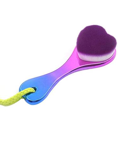 Desikixudy Purple Portable Silicone Brush Colorful Face Cleaning Face Washing Product