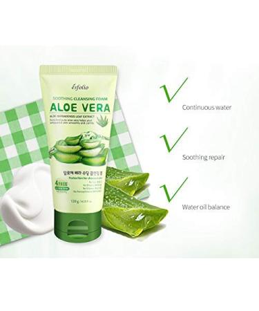 Esfolio Aloe Vera Face Washing Cream - 120g | Moisturizing & Deep Cleansing Foam - Buy Online on SooperMarket.com