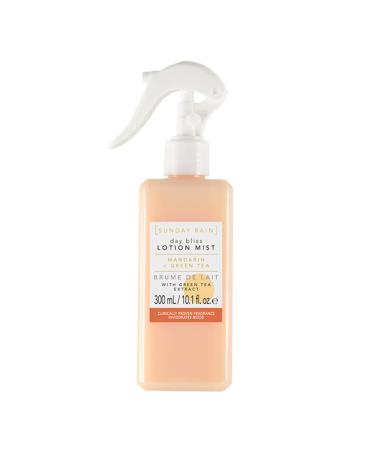 Sunday Rain Day Bliss Lightweight Moisturising Body Lotion Mist Spray Vegan & Cruelty-Free with Mandarin & Green Tea Extract 300ml