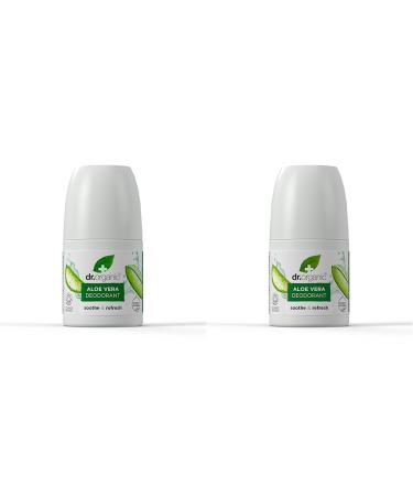 Dr Organic Organic Aloe Vera Deodorant Natural Vegan Cruelty Free Paraben & SLS Free Aluminium Free For Women & Men 50ml (Pack of 2) Aloe Vera 50 ml (Pack of 2)