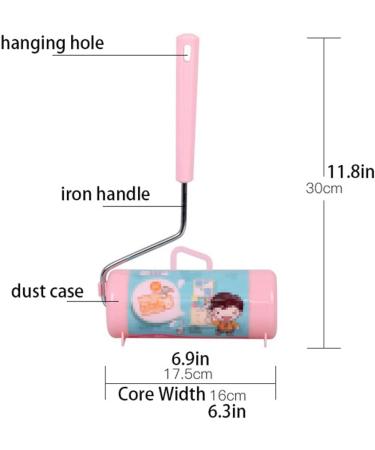 16cm Extra Sticky Lint Roller for Pet Hair - 60 Sheets 1 Handle & 1 Refill - Ideal Fur Removal Tool for Home & Carpet (Pi Pink - Buy Online on SooperMarket.com