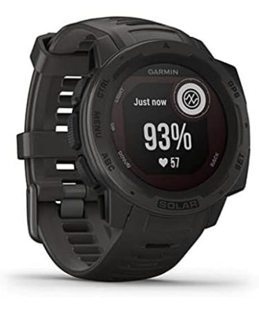 Garmin Instinct Solar Smartwatch - Rugged Outdoor Watch with Solar Charging - Graphite - Buy Online on SooperMarket.com
