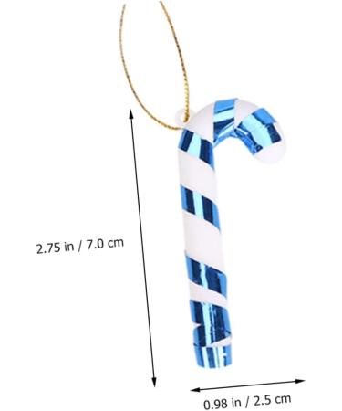 ABOOFAN 4pcs Christmas Candy Cane Ornament Candy Canes Toy Candy Walking Sticks Crutches Christmas Tree Colorful 7x2.5cm - Buy Online on SooperMarket.com