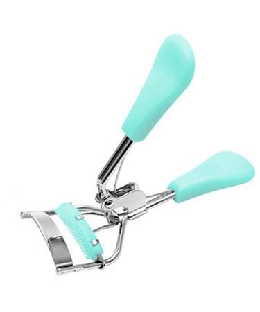 1pc Fashion False Eyelashes High Quality Eye Makeup Curling Eyelash Curler with Comb Clip Beauty Tool for Women Aqua Blue