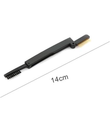 Makeup Comb Professional Fashion Make Up Steel Needle Mascara Guide Applicator Eyelash Comb Eyebrow Brush Curler Cosmetic Tool(Double Folding) - Buy Online on SooperMarket.com
