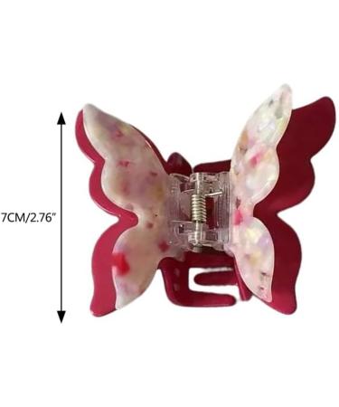 Limtula Double Layer Butterfly Acetate Hair Claw Hair Clip for Various Hairstyles Comfortable Hair Accessories Purple - Buy Online on SooperMarket.com
