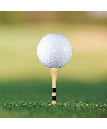 Zivisk Bamboo Golf Tees 100 Count - Strong, Sustainable, Biodegradable - 2-3/4 or 3-1/4 Long - Black & Stripe Design - Buy Online on SooperMarket.com