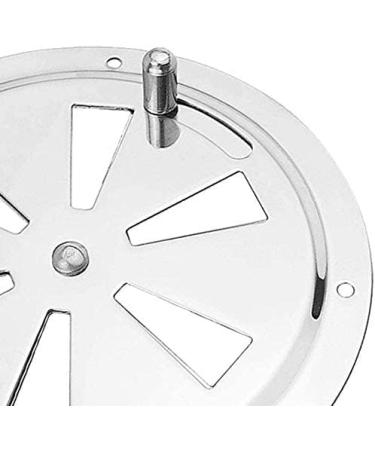 iSure Marine 4 inch Round Butterfly Air Vent Plate 2 Pack - 316 Stainless Steel for Boat Cabin Ventilation - Buy Online on SooperMarket.com