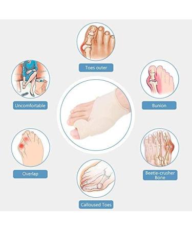 Silicone Hallux Valgus Corrector and Toe Separator - Bunion Orthopedic Corrector Set with Toe Correction Belt for Day and Night Wear - Buy Online on SooperMarket.com