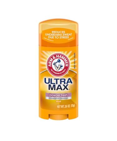 ARM & HAMMER ULTRAMAX Anti-Perspirant Deodorant Solid Powder Fresh 2.60 oz (Pack of 6)